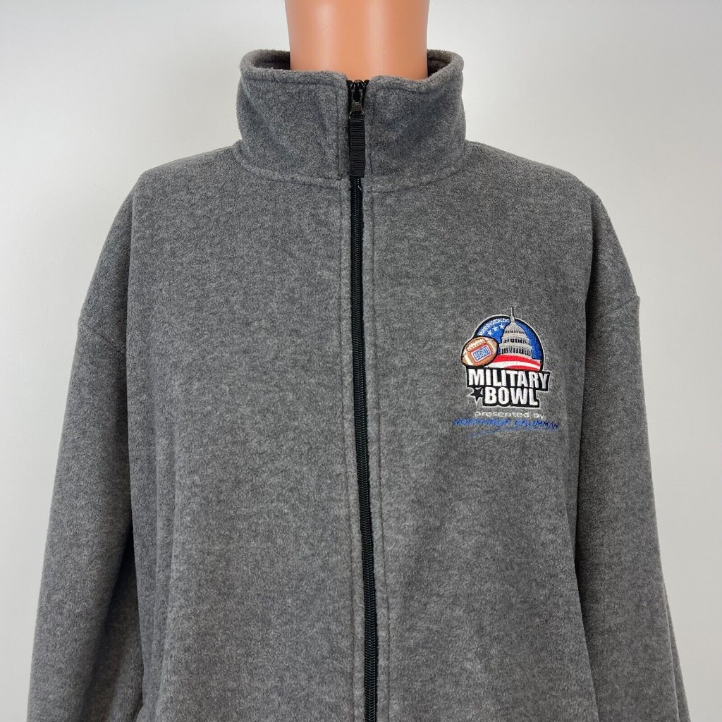 Military Bowl Embroidered Fleece Jacket Ncaa College Football Size L